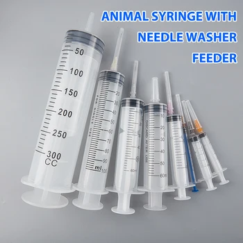1-300 мл Одноразовый пластиковый ветеринарный шприц с иглами для ветеринарной лаборатории для домашних животных, предназначенный для измерения индивидуально упакованного стержня 1