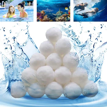 1.5 фунта Фильтрующие шарики для бассейна, фильтрующий материал для бассейна Волокнистый шарик для ванн бассейна Легко устанавливается Прост в использовании