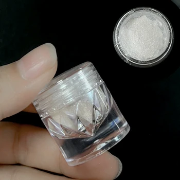 1 Коробка Лунный свет Зеркальные ногти Podwer Белые блестки Металлический эффект Пигмент Серебро Тонкий гель-лак Хром Голографический порошок для ногтей 4
