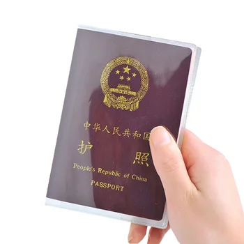 1 шт. Сумка для обложки паспорта Защитный чехол для паспорта Прозрачный матовый стиль Доступен со слотом для карты Чехол для рукава для паспорта 1