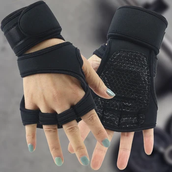 1Пара спортивных перчаток с половиной пальца Перчатки для тяжелой атлетики Перчатки для тренировок для фитнеса Спорт Рука Запястье Перчатки для защиты ладони 2