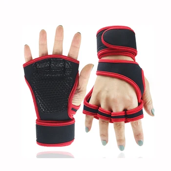 1Пара спортивных перчаток с половиной пальца Перчатки для тяжелой атлетики Перчатки для тренировок для фитнеса Спорт Рука Запястье Перчатки для защиты ладони 5