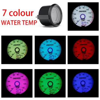 2 дюйма / 52 мм жидкокристаллический жидкокристаллический ЖК-дисплей 7-цветный виртуальный указательный дисплей измеритель температуры воды Цельсия с адаптером датчика