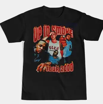 2000 Up In Smoke Tour Футболка, Винтажный стиль Eminem Snoop Dog Dr Dre Ice Cube Рэп-тур рубашка