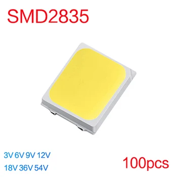 50-100 шт. SMD LED 2835 Белый чип 0,5 Вт 1 Вт 3 В 6 В 9 В 18 В 36 В 100-130 лм Сверхъяркая светодиодная лампа для поверхностного монтажа