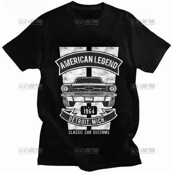 American Legend Engine Свеча зажигания Футболка Мужская летняя футболка Short-sleev Уличная футболка
