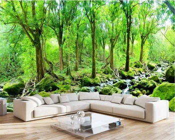 beibehang Привлекательная индивидуальность декоративная живопись обои HD картина маслом лесной пейзаж фон 3d обои