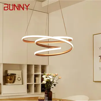 BUNNY Nordic Подвесные светильники Роскошные светодиодные винтажные креативные кольца для дома Спальня Столовая Люстра Свет