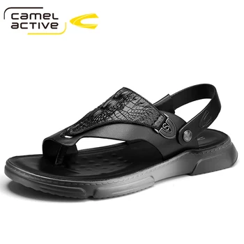 Camel Active Новые мужские сандалии из натуральной кожи Летние пляжные туфли Модные мужские повседневные кроссовки 0