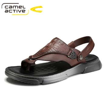 Camel Active Новые мужские сандалии из натуральной кожи Летние пляжные туфли Модные мужские повседневные кроссовки 1