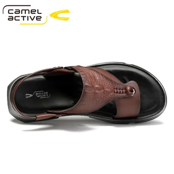Camel Active Новые мужские сандалии из натуральной кожи Летние пляжные туфли Модные мужские повседневные кроссовки 3