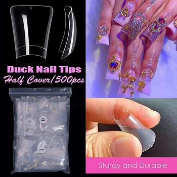 Clear Ducks Nail Tips Носимые маникюрные чипсы для женщин и девочек