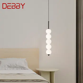 DEBBY Современный латунный светильник Люстра LED 3 цвета Просто креативный декор Стеклянная подвесная лампа для домашней спальни