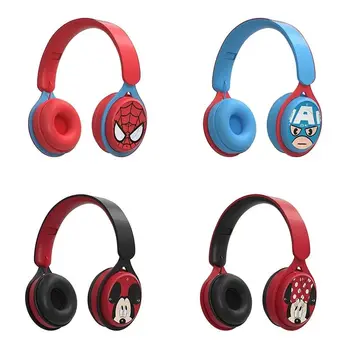 Disney Человек-паук Микки Капитан Америка Беспроводные наушники Bluetooth Объемный звук Складные наушники Ноутбук Гарнитура Подарок