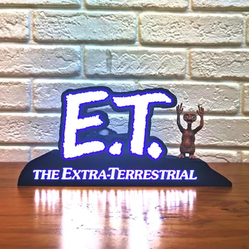 E.T. Внеземной Светодиодный Знак Изготовленный На Заказ Настенное Украшение Для Бизнеса Магазин Светодиодный Лайтбокс 3D Печать Подарочный Свет Для Детей Взрослых