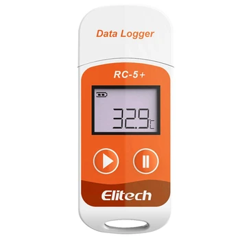 Elitech RC-5 + PDF USB-регистратор данных температуры многоразовый регистратор 32000 точек для холодильного оборудования, транспортировки в холодильной цепи