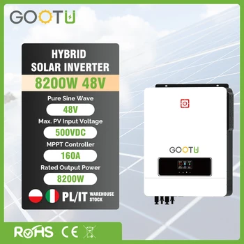 GOOTU 8200 Вт Гибридный солнечный инверторный преобразователь 8,2 кВт 48 В 230 В переменного тока MPPT Контроллер 160 А для солнечной панели Бытовая техника Бесплатная доставка