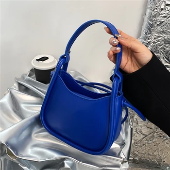 Hifashion Half Moon Подмышечные сумки через плечо для женщин 2023 Trend Designer Симпатичная маленькая сумка через плечо PU Leather Женская сумка