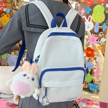 Kawaii Симпатичный нейлоновый рюкзак Сумка Женская сумка Маленькие сумки для школьных книг для девочек-подростков 2024 Тенденции стиля преппи Рюкзак Sac A Dos 0