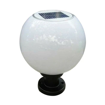 LED 200 мм Солнечная настенная лампа Столб Открытый круглый шар Круглый светильник Путь