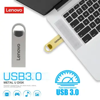 Lenovo Memory Stick 1 ТБ USB 3.0 Высокоскоростной флэш-накопитель 2 ТБ Жесткий диск Металлический мини-ключ USB-накопитель для ПК Авто Musie Ноутбук 4