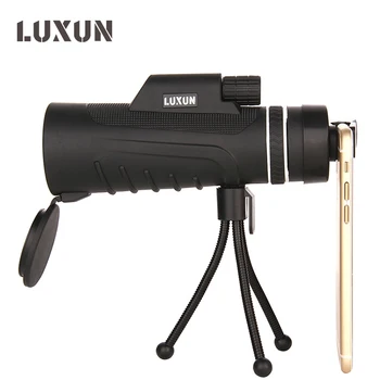 LUXUN Мощный портативный HD-телескоп 40x60 Высокая мощность Профессиональный ручной охотничий монокуляр с штативом Держатель телефона