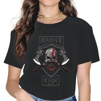 Master the Rage Kawaii Girls Женская футболка God of War Game 5XL Blusas Harajuku Повседневные винтажные топы оверсайз с коротким рукавом