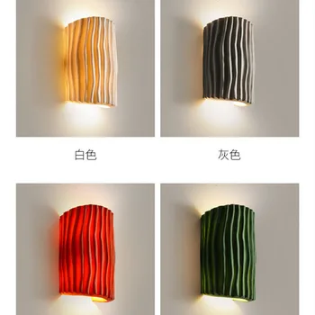 Nordic Macaron Настенные светильники Бра для дома Лофт Кровать Декор Прикроватная настенная лампа Зеркальный свет Современный светодиодный светильник для гостиной