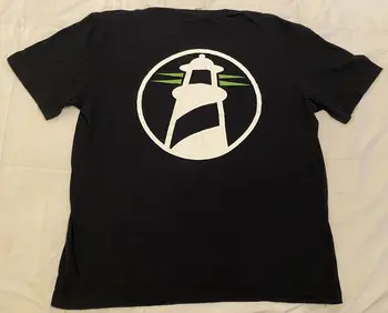 Safewaze Lighthouse Logo Черная футболка XL Компания ремней безопасности
