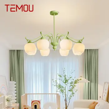 TEMOU Современные потолочные люстры Светильники Плоть Креативный декор Светодиодный подвесной светильник для домашней спальни