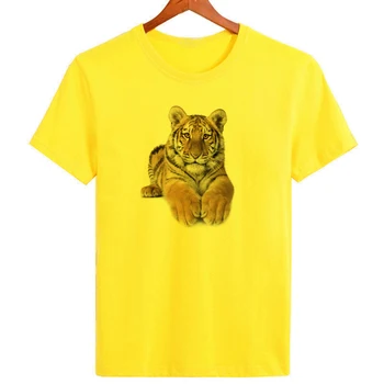 Tiger Print 3D Футболка Персонализированная Мода Мужские Топы Футболки С Коротким Рукавом Бренд Хорошее Качество Удобная футболка для мужчин B1-91