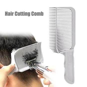 Top Fading Comb Профессиональная парикмахерская машинка для стрижки плоских волос Гребень для мужчин Термостойкая выцветающая щетка Салон Styling Tool