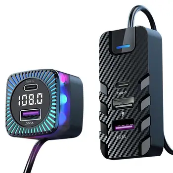 USB Автомобильное зарядное устройство 15 Вт Портативный небольшой автомобильный адаптер для зарядки Многофункциональный удобный стабильный полупрозрачный автомобильный MP3-плеер FM