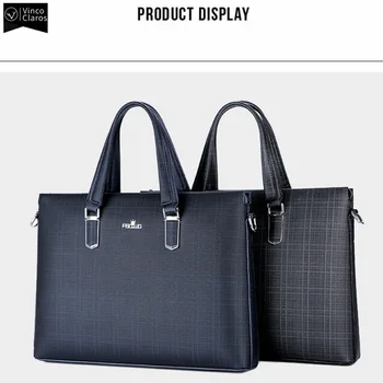 VC Brand Мужская кожаная 15-дюймовая сумка для ноутбука Качественная бизнес-сумка-портфель Мужская дизайнерская сумка через плечо для мужчин