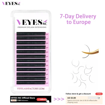 Veyes Inc Индивидуальное наращивание ресниц Veyelash 3-7 дней Доставка в Европу Профессионалы Классические натуральные ресницы оптом
