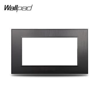 Wallpad S6 Размер 146 Двойная панель Матовый пластик Черный Серебро Золото Настенный выключатель Розетка Свободная комбинация