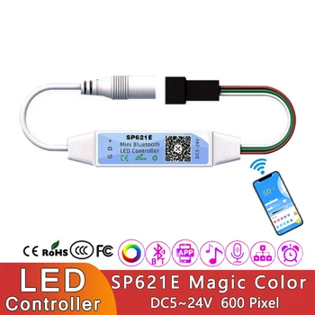 WS2812B 2811 светодиодная лента 50 шт. SP621E Mini Bluetooth Светодиодный контроллер Smart APP Magic Color Dimmer SPI Адресная цифровая ИС для