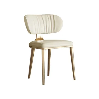 YY Home Nordic Light Роскошное кресло Кожаное кресло Обеденный стол Мягкий мягкий табурет