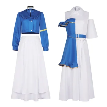 Аниме BanG Мечта! Это MyGO Костюм Анон Чихайя Косплей Синий Белый Униформа Платье Пальто Набор Хэллоуин Вечеринка Наряд для женщин