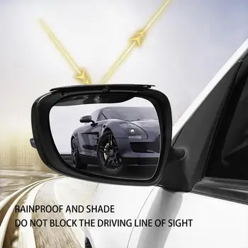 Боковое зеркало Защита от дождя Защелкивающееся автомобильное зеркало заднего вида Зеркало заднего вида с рисунком от дождя с рисунком из углеродного волокна Зеркало заднего вида Дождевик ПВХ 0