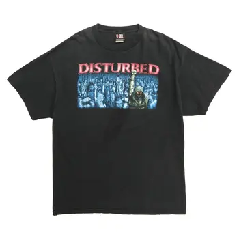 Винтажная Disturbed Giant T-Shirt Size XL Black Metal Band Tee с длинными рукавами