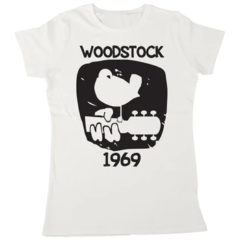 Вудсток 1969 Винтажная футболка Музыка с коротким рукавом и принтом хлопковая футболка США больших размеров 3