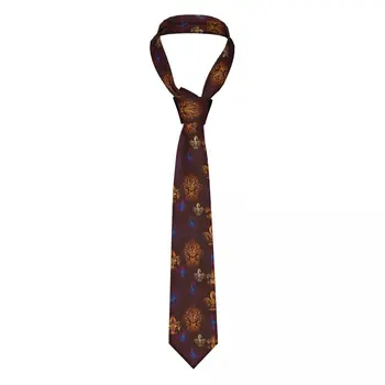 Геральдический галстук Fleur De Lis для мужчин Женский галстук Галстук Аксессуары для одежды