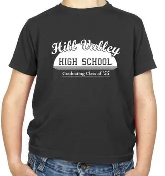 Детская футболка средней школы Хилл-Вэлли 1955 года - Назад в будущее - Фильм - Марти с длинными рукавами