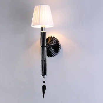 европейский свет роскошный настенный светильник из хрустального стекла E14 фоновая стена гостиной декоративный коридор коридор светодиодный светильник 0