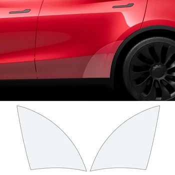 Задняя дверь Треугольник Защитная пленка Автомобиль PPF Прозрачная отделка Наклейки Украшение Рефит Авто Наклейка Для Tesla Model Y 2021-2023