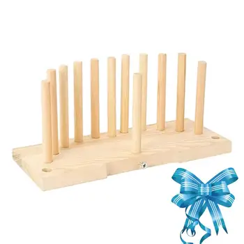  Инструмент для изготовления бантов для изготовления деревянных бантов с 12 позиционирующими стержнями DIY Craft Handmade Ленточный бант Машина для рождественских бантов