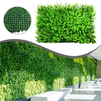 Искусственная вертикальная садовая плита 40x60 Искусственный коврик для растений Зелень Стена-живая изгородь Трава Забор Листва Панель Садовый декор