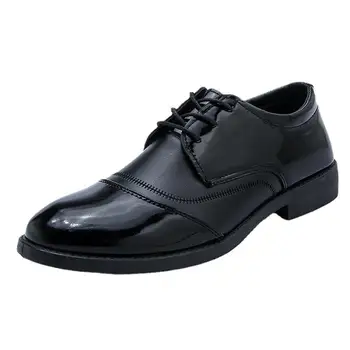 Кожаная обувь для мужчин Деловая одежда Повседневная обувь Мужская свадебная обувь Тренд Платье с острым носком Обувь Sapato Social Masculino Zapatos 4