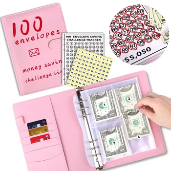 Конверты для Money Saving Challenge 100-дневный Envelope Challenge Kit 100-дневный Challenge Money Saving Bags 0